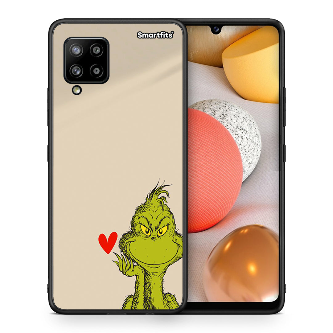 Θήκη Samsung Galaxy A42 Xmas Grinch από τη Smartfits με σχέδιο στο πίσω μέρος και μαύρο περίβλημα | Samsung Galaxy A42 Xmas Grinch case with colorful back and black bezels