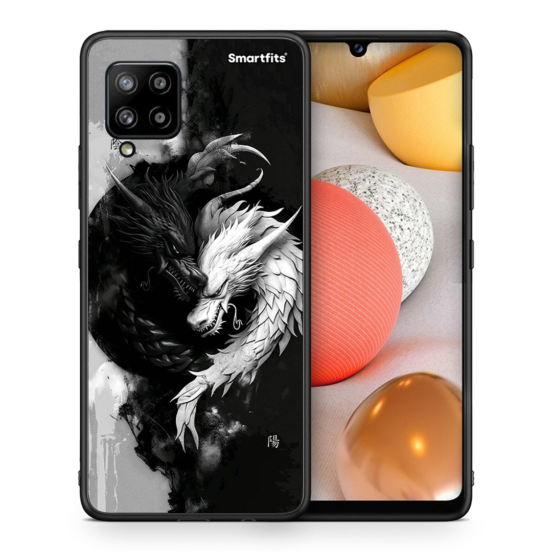 Θήκη Samsung Galaxy A42 Yin Yang από τη Smartfits με σχέδιο στο πίσω μέρος και μαύρο περίβλημα | Samsung Galaxy A42 Yin Yang case with colorful back and black bezels