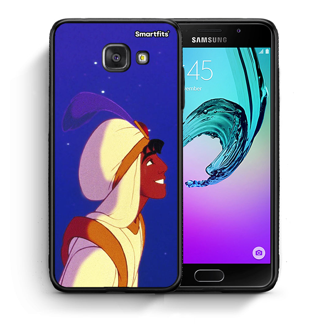 Θήκη Samsung A5 2017 Alladin And Jasmine Love 1 από τη Smartfits με σχέδιο στο πίσω μέρος και μαύρο περίβλημα | Samsung A5 2017 Alladin And Jasmine Love 1 case with colorful back and black bezels