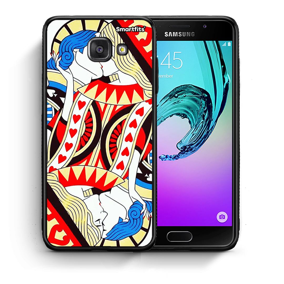 Θήκη Samsung A5 2017 Card Love από τη Smartfits με σχέδιο στο πίσω μέρος και μαύρο περίβλημα | Samsung A5 2017 Card Love case with colorful back and black bezels