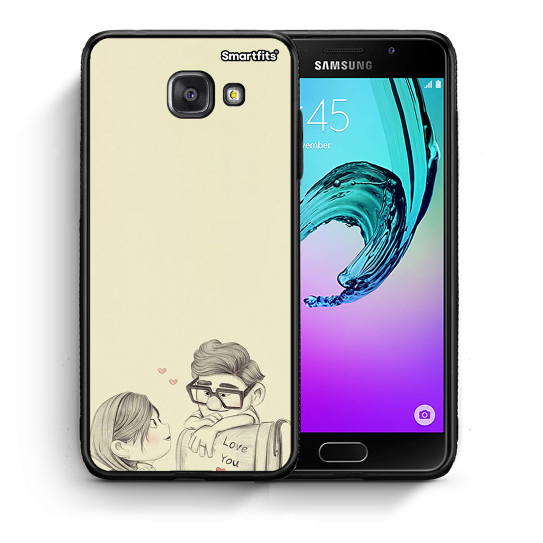 Θήκη Samsung A5 2017 Carl And Ellie από τη Smartfits με σχέδιο στο πίσω μέρος και μαύρο περίβλημα | Samsung A5 2017 Carl And Ellie case with colorful back and black bezels