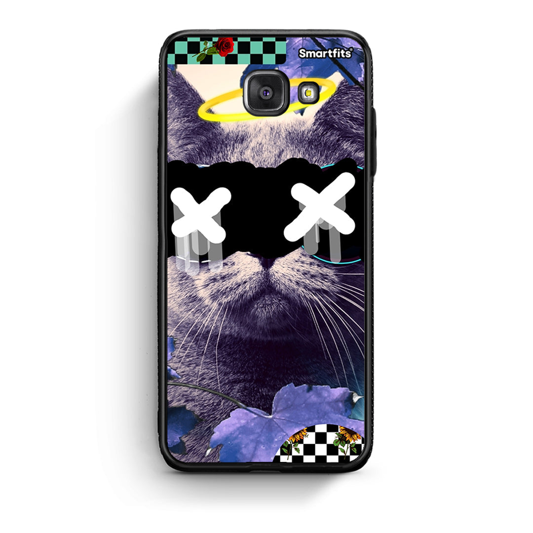 Samsung A5 2017 Cat Collage θήκη από τη Smartfits με σχέδιο στο πίσω μέρος και μαύρο περίβλημα | Smartphone case with colorful back and black bezels by Smartfits