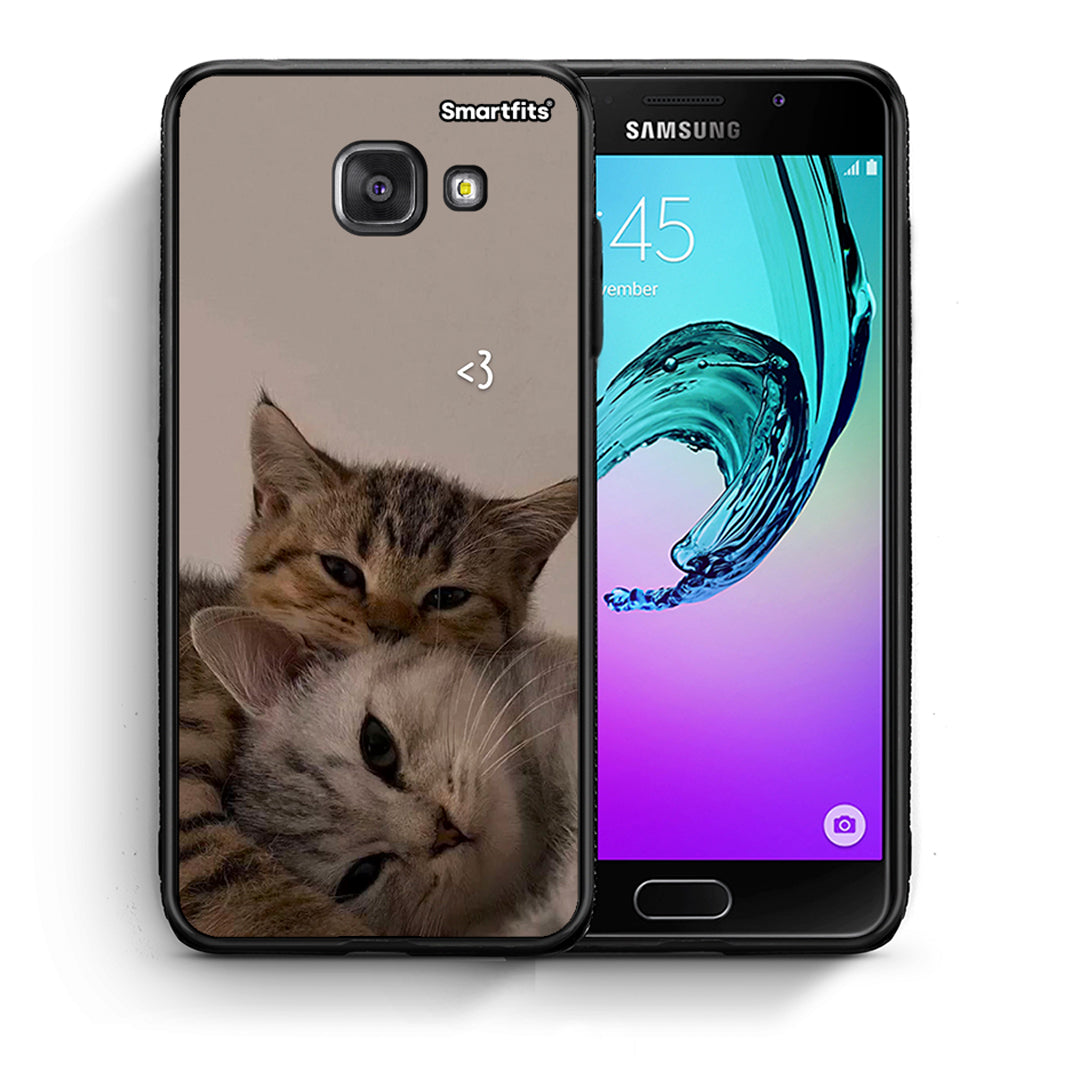 Θήκη Samsung A5 2017 Cats In Love από τη Smartfits με σχέδιο στο πίσω μέρος και μαύρο περίβλημα | Samsung A5 2017 Cats In Love case with colorful back and black bezels
