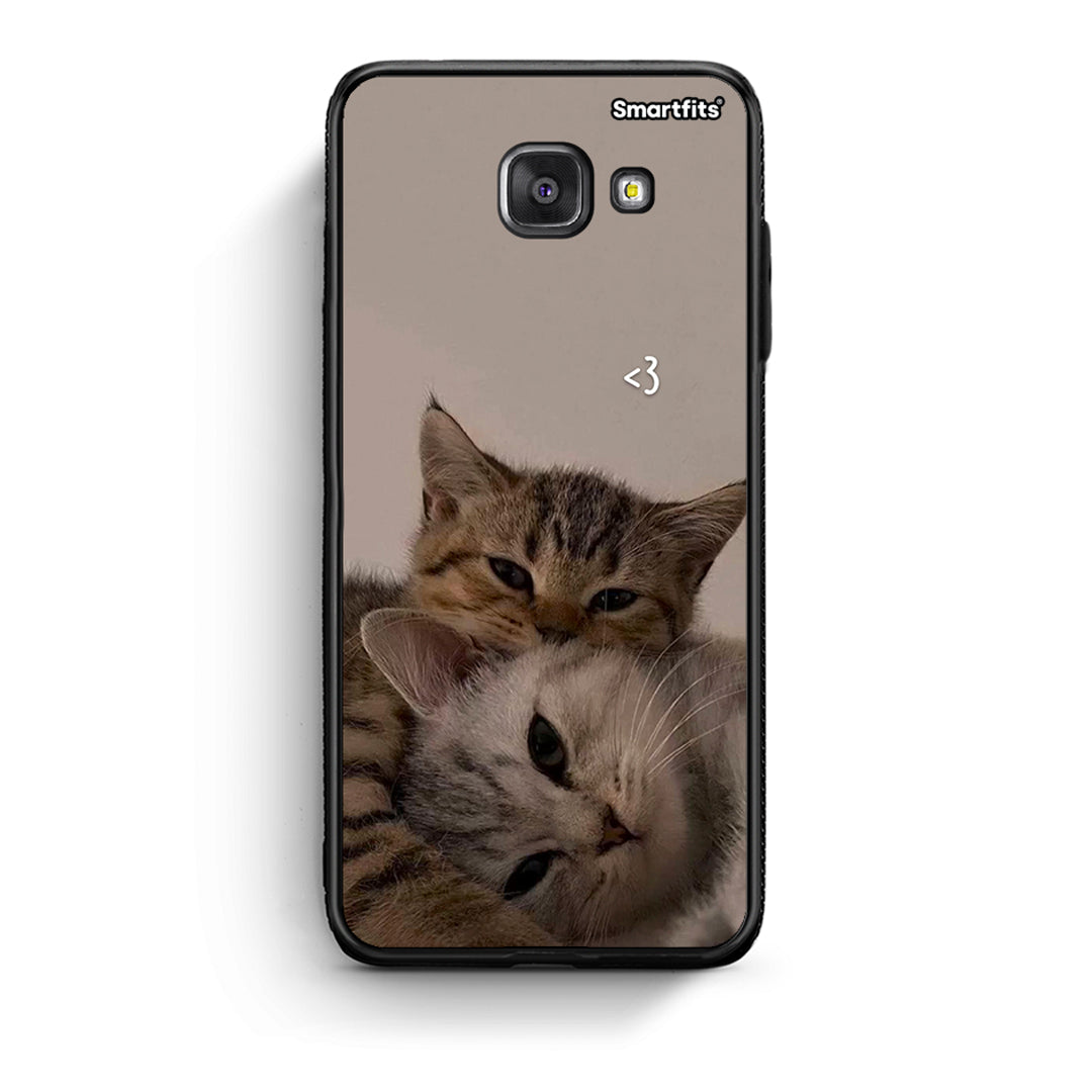Samsung A5 2017 Cats In Love θήκη από τη Smartfits με σχέδιο στο πίσω μέρος και μαύρο περίβλημα | Smartphone case with colorful back and black bezels by Smartfits