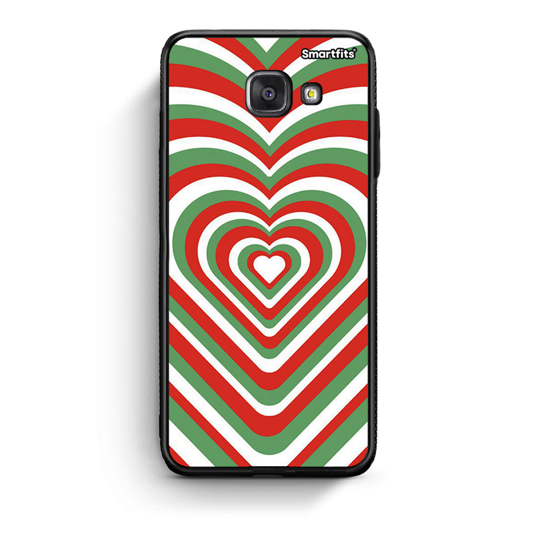 Samsung A5 2017 Christmas Hearts θήκη από τη Smartfits με σχέδιο στο πίσω μέρος και μαύρο περίβλημα | Smartphone case with colorful back and black bezels by Smartfits