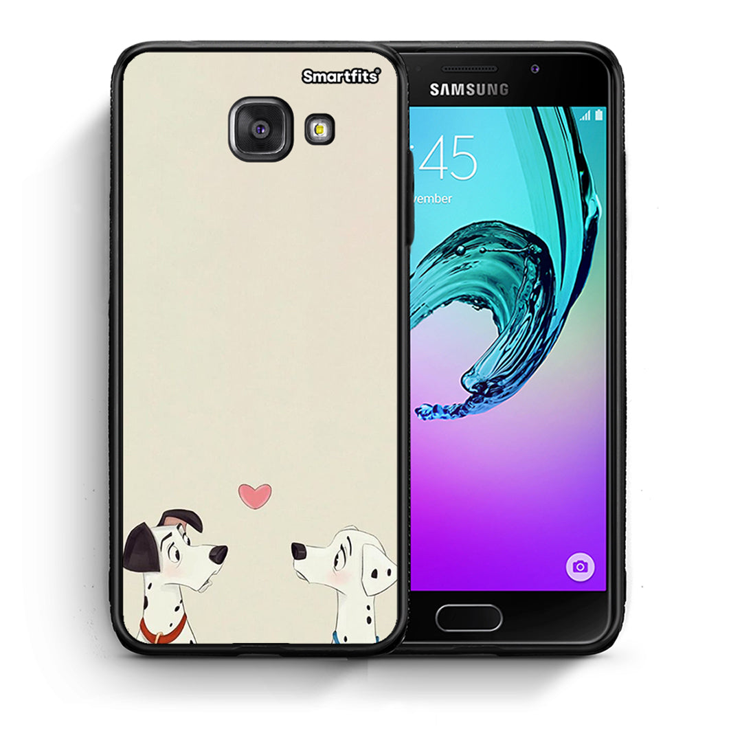 Θήκη Samsung A5 2017 Dalmatians Love από τη Smartfits με σχέδιο στο πίσω μέρος και μαύρο περίβλημα | Samsung A5 2017 Dalmatians Love case with colorful back and black bezels