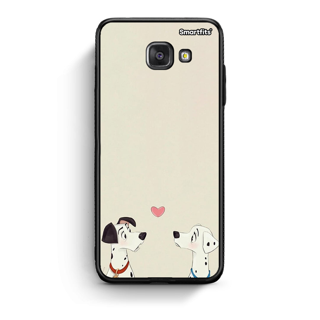 Samsung A5 2017 Dalmatians Love θήκη από τη Smartfits με σχέδιο στο πίσω μέρος και μαύρο περίβλημα | Smartphone case with colorful back and black bezels by Smartfits
