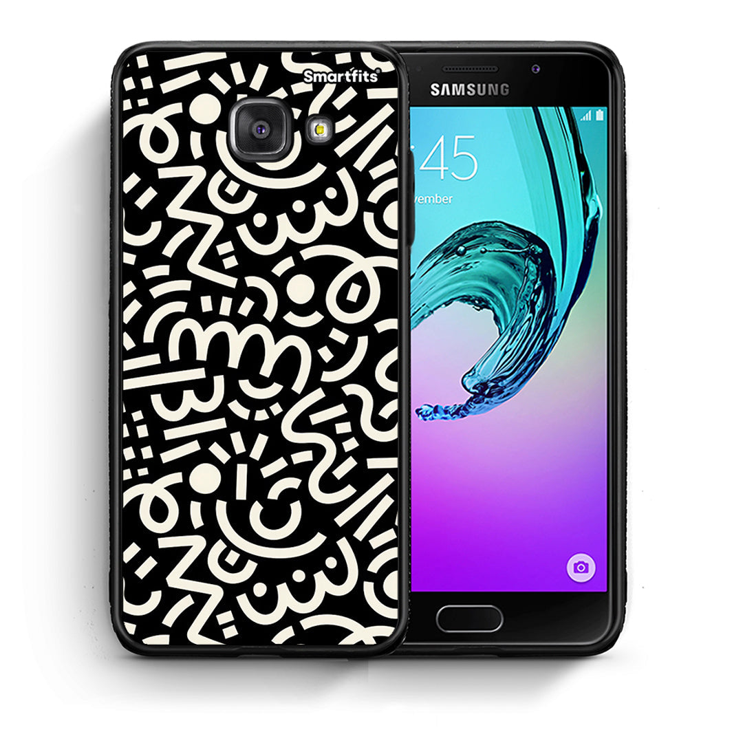 Θήκη Samsung A5 2017 Doodle Art από τη Smartfits με σχέδιο στο πίσω μέρος και μαύρο περίβλημα | Samsung A5 2017 Doodle Art case with colorful back and black bezels