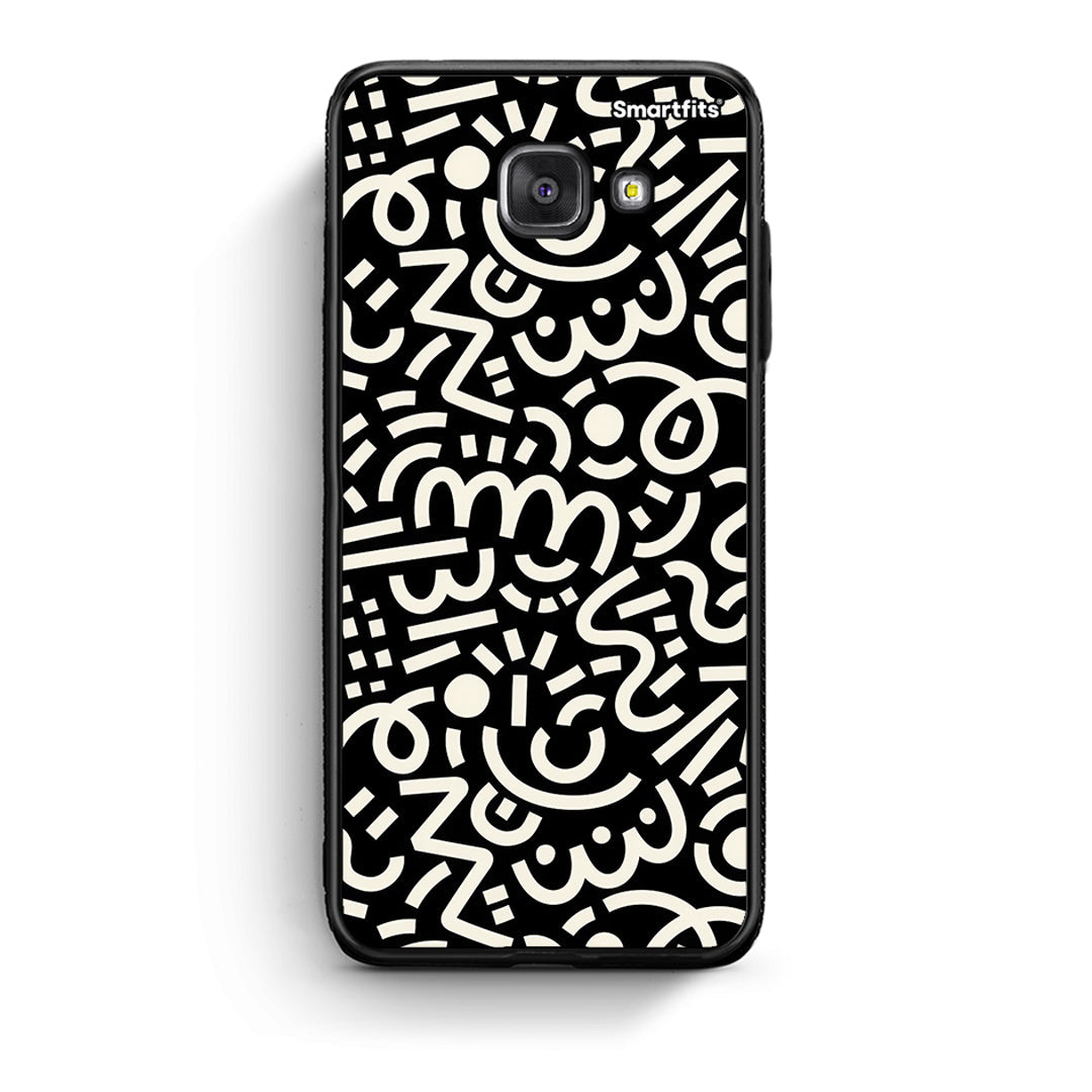 Samsung A5 2017 Doodle Art θήκη από τη Smartfits με σχέδιο στο πίσω μέρος και μαύρο περίβλημα | Smartphone case with colorful back and black bezels by Smartfits