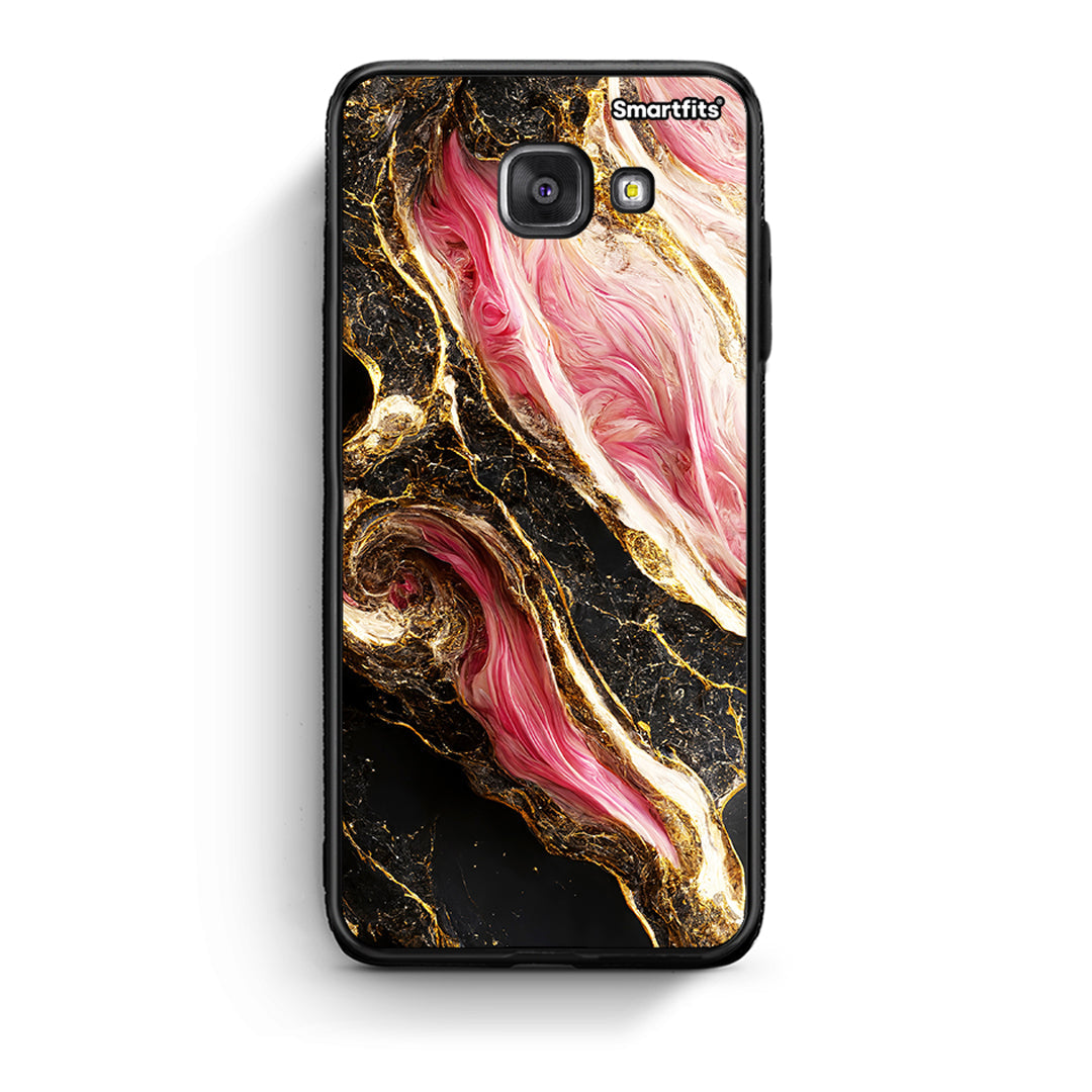 Samsung A5 2017 Glamorous Pink Marble θήκη από τη Smartfits με σχέδιο στο πίσω μέρος και μαύρο περίβλημα | Smartphone case with colorful back and black bezels by Smartfits