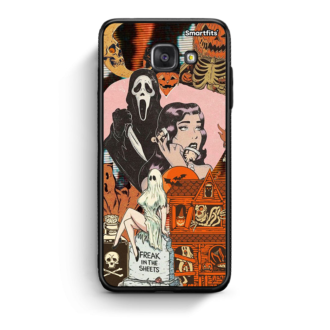 Samsung A5 2017 Halloween Collage θήκη από τη Smartfits με σχέδιο στο πίσω μέρος και μαύρο περίβλημα | Smartphone case with colorful back and black bezels by Smartfits