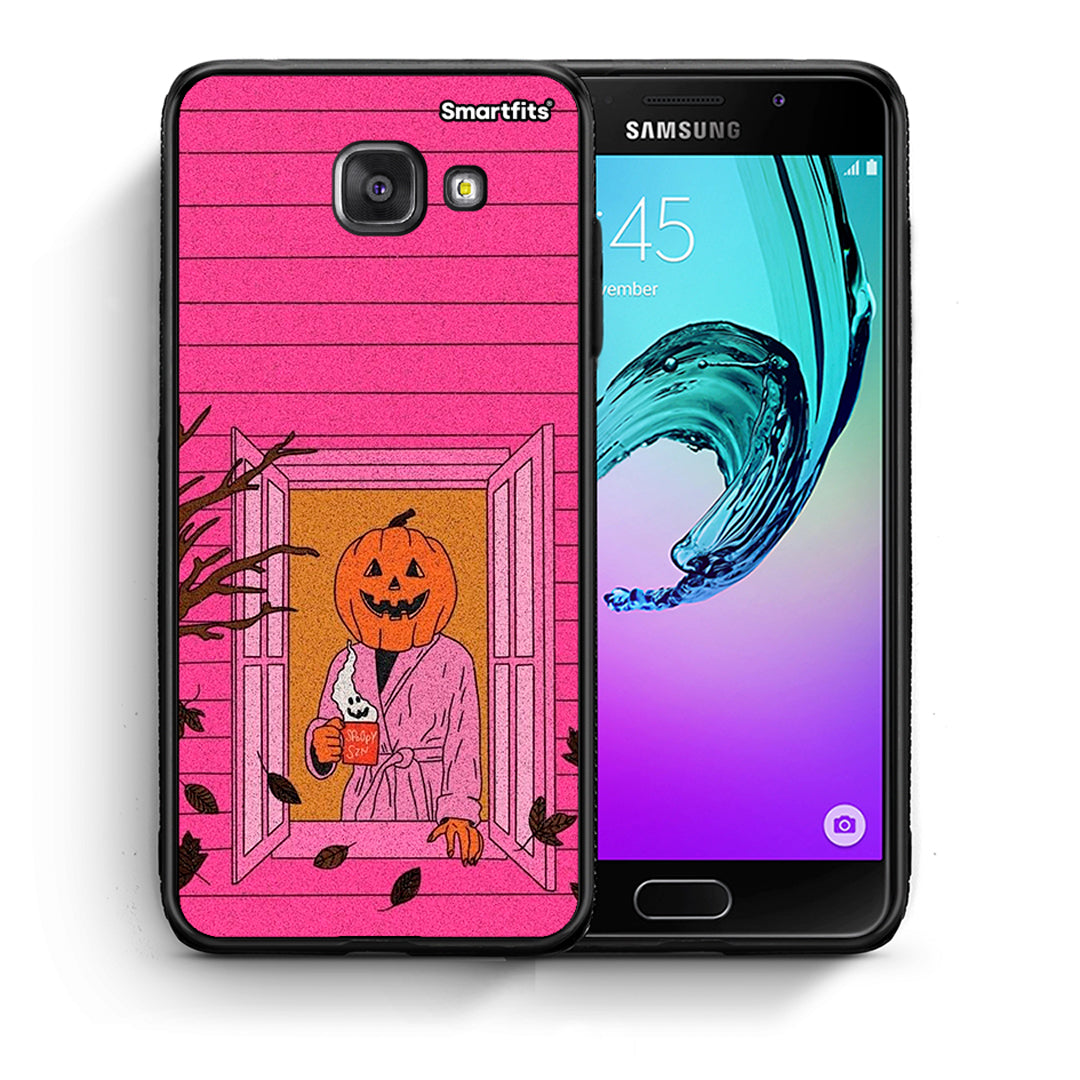 Θήκη Samsung A5 2017 Halloween Pumpkin Lady από τη Smartfits με σχέδιο στο πίσω μέρος και μαύρο περίβλημα | Samsung A5 2017 Halloween Pumpkin Lady case with colorful back and black bezels