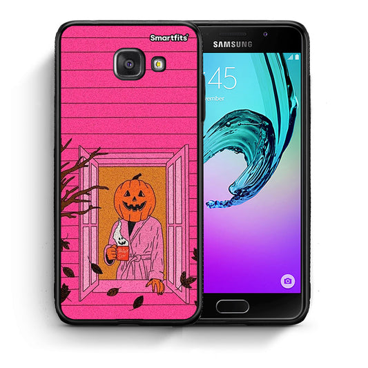 Θήκη Samsung A5 2017 Halloween Pumpkin Lady από τη Smartfits με σχέδιο στο πίσω μέρος και μαύρο περίβλημα | Samsung A5 2017 Halloween Pumpkin Lady case with colorful back and black bezels