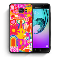 Thumbnail for Θήκη Samsung A5 2017 Hippie Love από τη Smartfits με σχέδιο στο πίσω μέρος και μαύρο περίβλημα | Samsung A5 2017 Hippie Love case with colorful back and black bezels