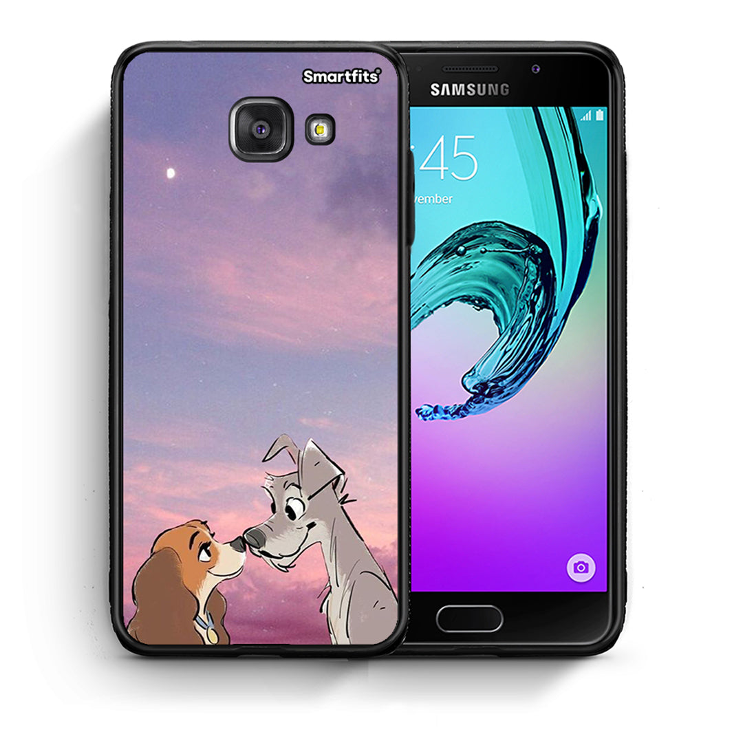 Θήκη Samsung A5 2017 Lady And Tramp από τη Smartfits με σχέδιο στο πίσω μέρος και μαύρο περίβλημα | Samsung A5 2017 Lady And Tramp case with colorful back and black bezels