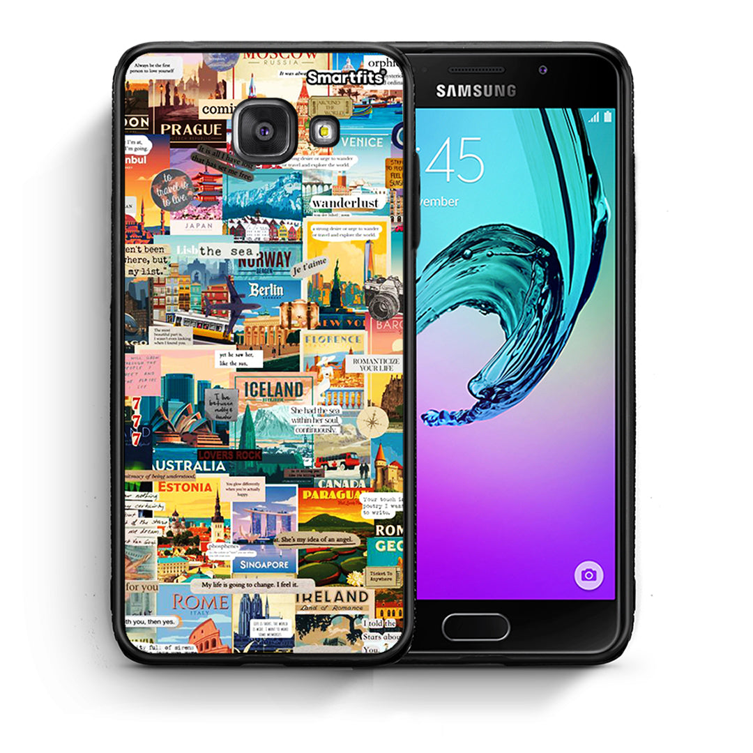 Θήκη Samsung A5 2017 Live To Travel από τη Smartfits με σχέδιο στο πίσω μέρος και μαύρο περίβλημα | Samsung A5 2017 Live To Travel case with colorful back and black bezels