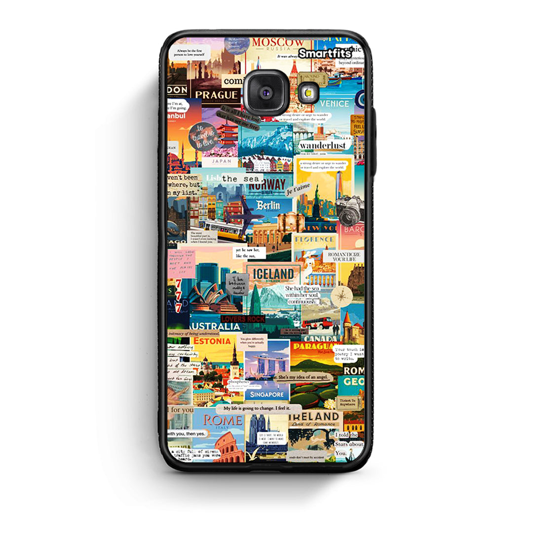 Samsung A5 2017 Live To Travel θήκη από τη Smartfits με σχέδιο στο πίσω μέρος και μαύρο περίβλημα | Smartphone case with colorful back and black bezels by Smartfits