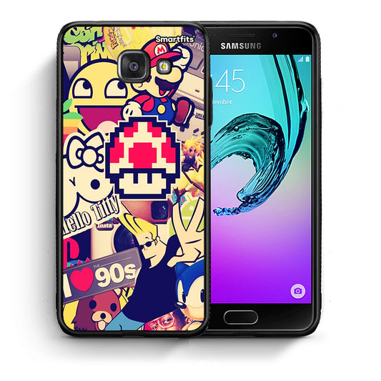 Θήκη Samsung A5 2017 Love The 90s από τη Smartfits με σχέδιο στο πίσω μέρος και μαύρο περίβλημα | Samsung A5 2017 Love The 90s case with colorful back and black bezels