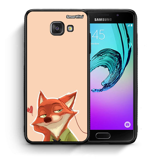 Θήκη Samsung A5 2017 Nick Wilde And Judy Hopps Love 1 από τη Smartfits με σχέδιο στο πίσω μέρος και μαύρο περίβλημα | Samsung A5 2017 Nick Wilde And Judy Hopps Love 1 case with colorful back and black bezels