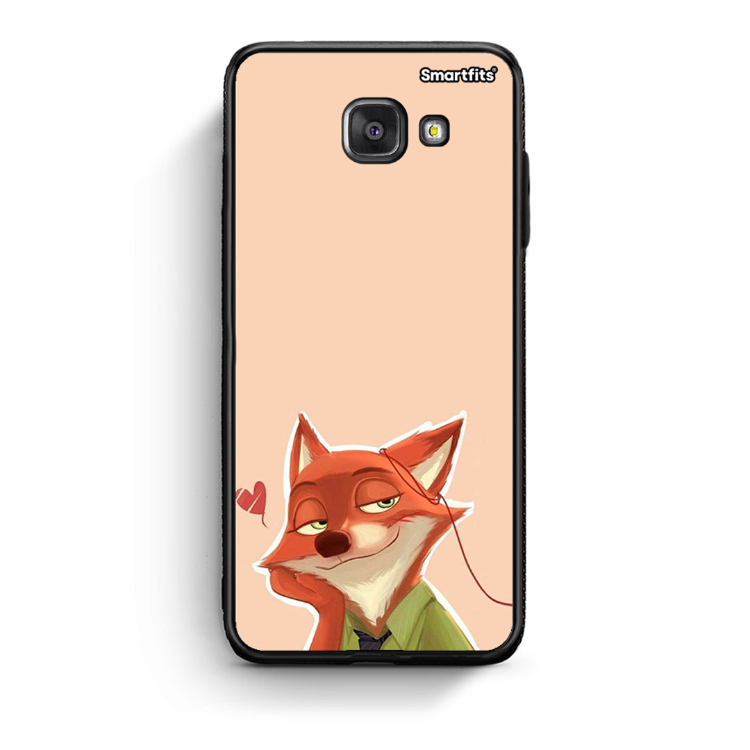 Samsung A5 2017 Nick Wilde And Judy Hopps Love 1 θήκη από τη Smartfits με σχέδιο στο πίσω μέρος και μαύρο περίβλημα | Smartphone case with colorful back and black bezels by Smartfits