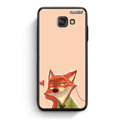 Samsung A5 2017 Nick Wilde And Judy Hopps Love 1 θήκη από τη Smartfits με σχέδιο στο πίσω μέρος και μαύρο περίβλημα | Smartphone case with colorful back and black bezels by Smartfits