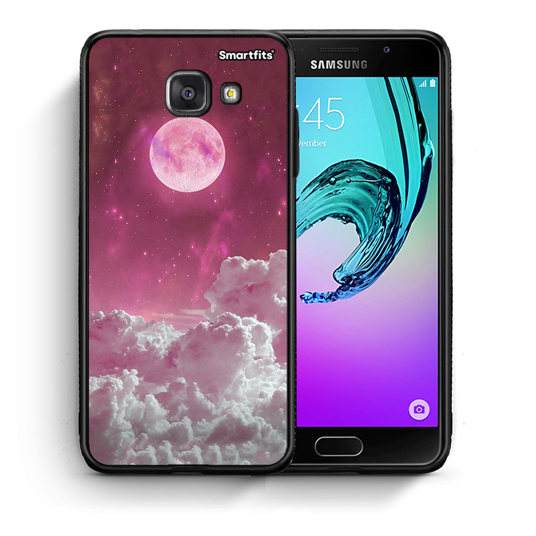 Θήκη Samsung A5 2017 Pink Moon από τη Smartfits με σχέδιο στο πίσω μέρος και μαύρο περίβλημα | Samsung A5 2017 Pink Moon case with colorful back and black bezels