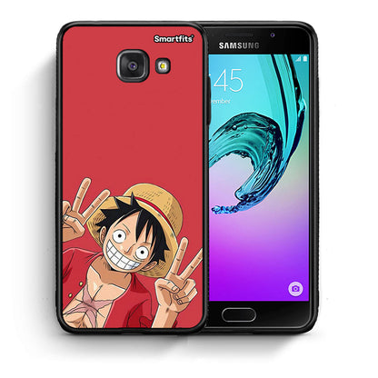 Θήκη Samsung A5 2017 Pirate Luffy από τη Smartfits με σχέδιο στο πίσω μέρος και μαύρο περίβλημα | Samsung A5 2017 Pirate Luffy case with colorful back and black bezels