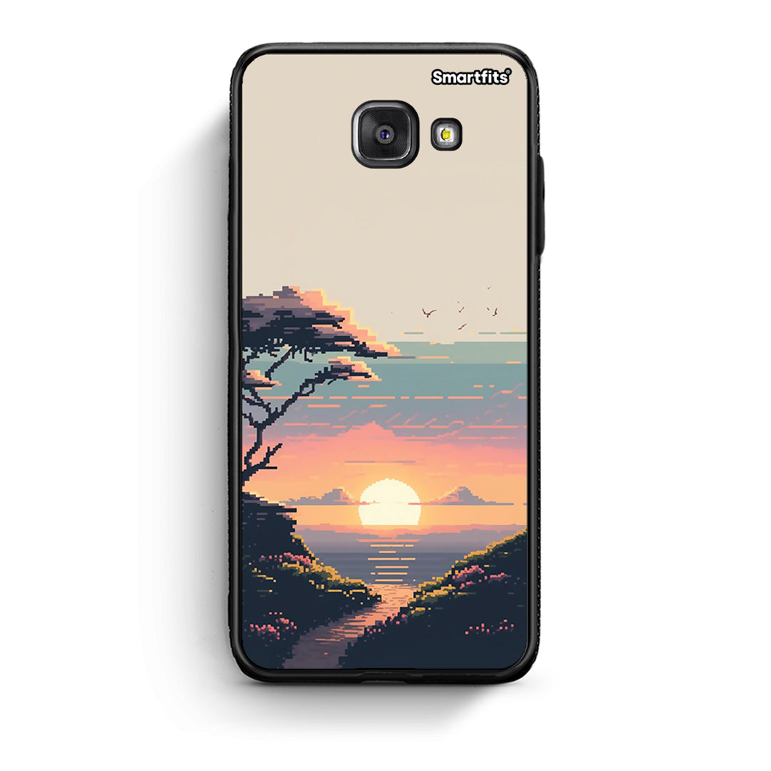 Samsung A5 2017 Pixel Sunset θήκη από τη Smartfits με σχέδιο στο πίσω μέρος και μαύρο περίβλημα | Smartphone case with colorful back and black bezels by Smartfits