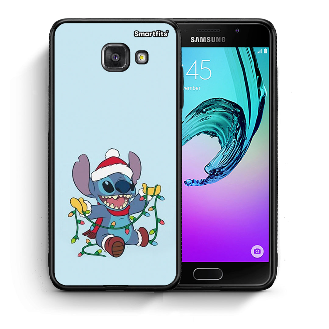 Θήκη Samsung A5 2017 Santa Stich από τη Smartfits με σχέδιο στο πίσω μέρος και μαύρο περίβλημα | Samsung A5 2017 Santa Stich case with colorful back and black bezels