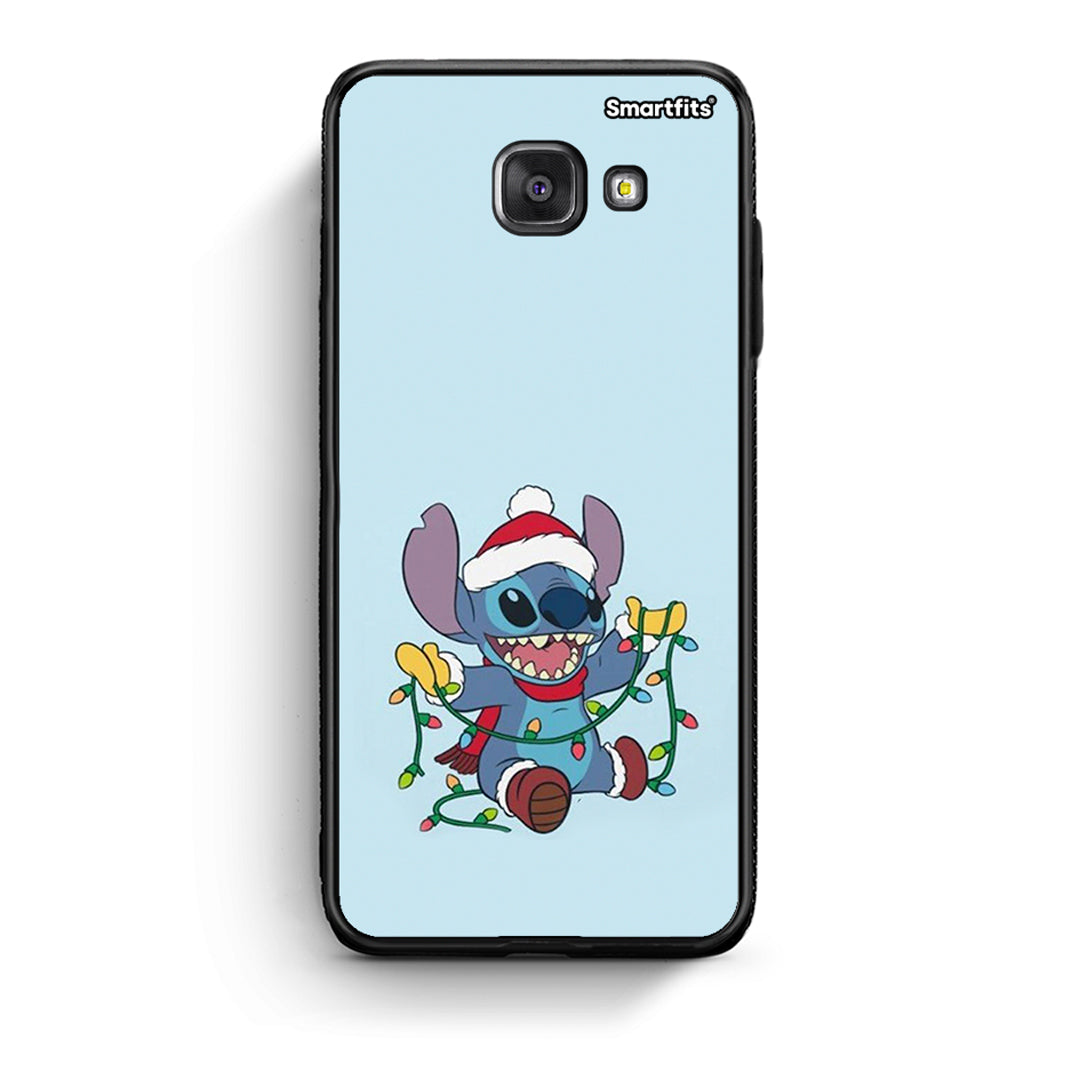 Samsung A5 2017 Santa Stich θήκη από τη Smartfits με σχέδιο στο πίσω μέρος και μαύρο περίβλημα | Smartphone case with colorful back and black bezels by Smartfits