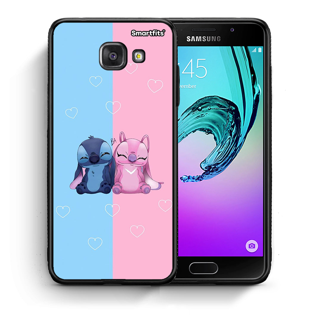 Θήκη Samsung A5 2017 Stitch And Angel από τη Smartfits με σχέδιο στο πίσω μέρος και μαύρο περίβλημα | Samsung A5 2017 Stitch And Angel case with colorful back and black bezels
