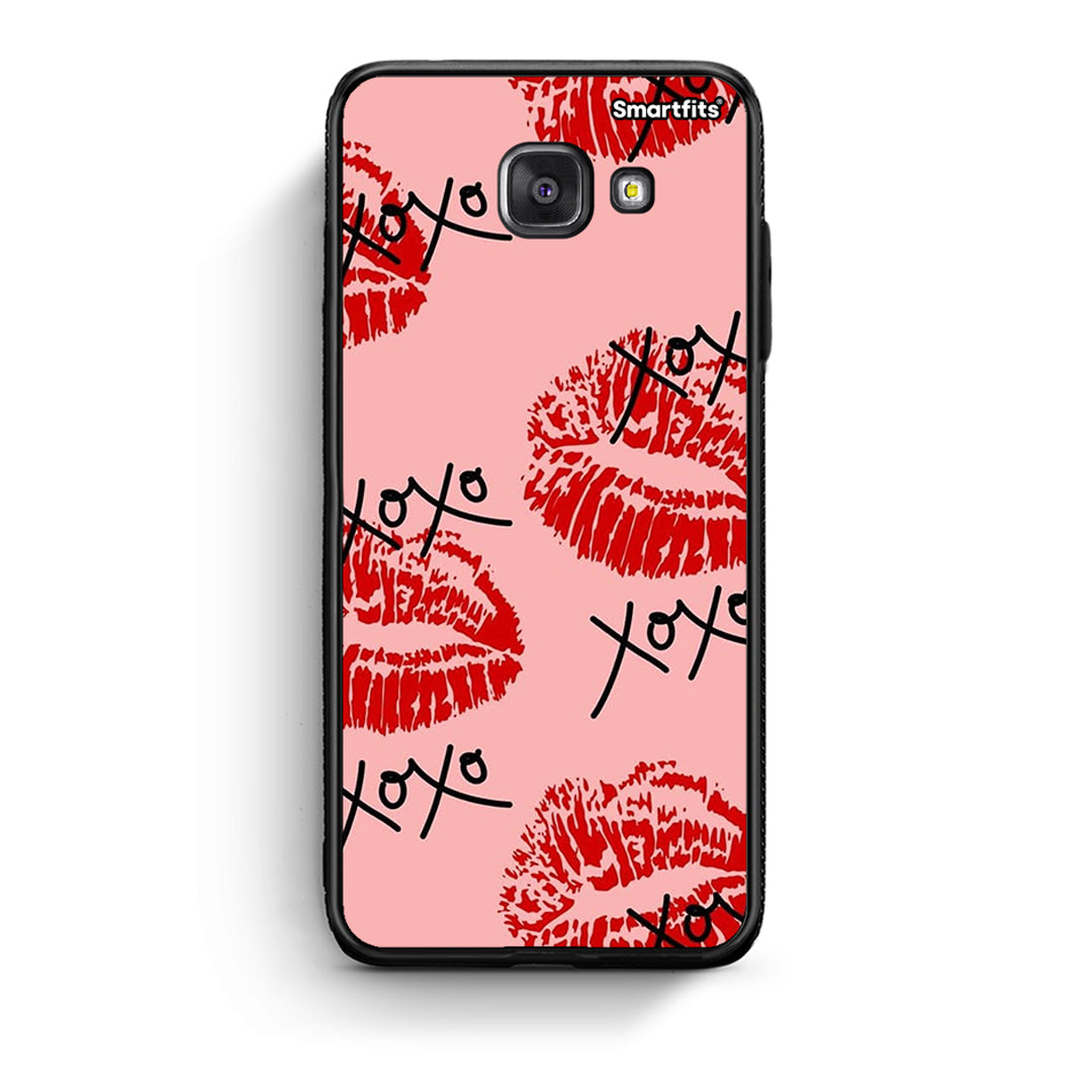Samsung A5 2017 XOXO Lips θήκη από τη Smartfits με σχέδιο στο πίσω μέρος και μαύρο περίβλημα | Smartphone case with colorful back and black bezels by Smartfits
