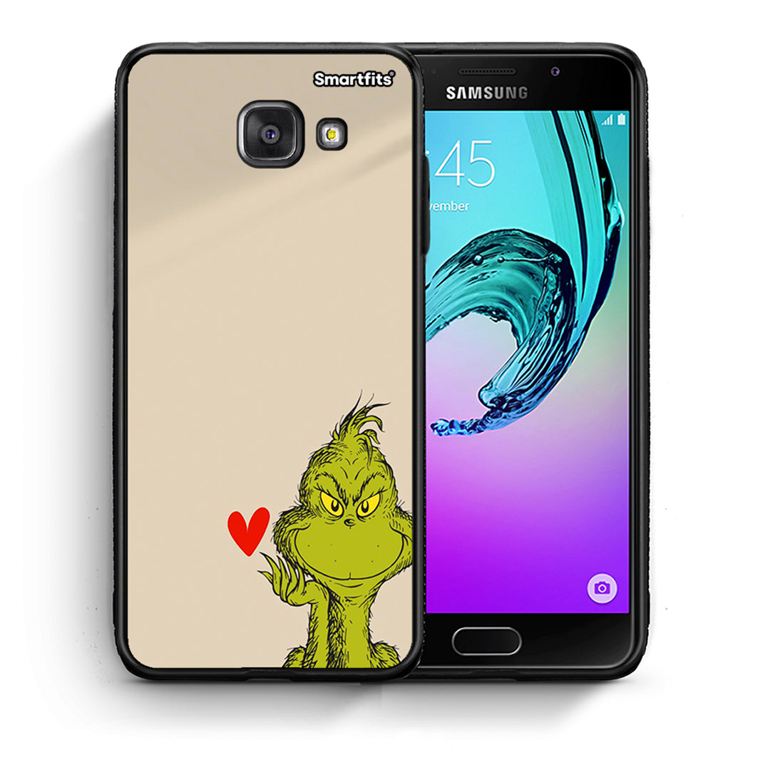 Θήκη Samsung A5 2017 Xmas Grinch από τη Smartfits με σχέδιο στο πίσω μέρος και μαύρο περίβλημα | Samsung A5 2017 Xmas Grinch case with colorful back and black bezels