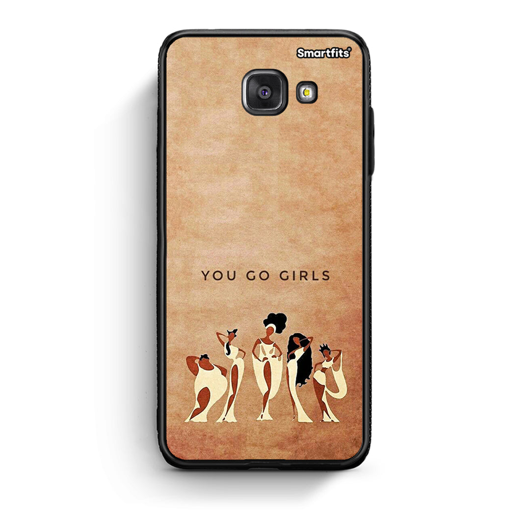 Samsung A5 2017 You Go Girl θήκη από τη Smartfits με σχέδιο στο πίσω μέρος και μαύρο περίβλημα | Smartphone case with colorful back and black bezels by Smartfits