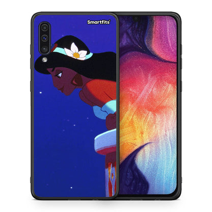 Θήκη Samsung A50/A30s Alladin And Jasmine Love 2 από τη Smartfits με σχέδιο στο πίσω μέρος και μαύρο περίβλημα | Samsung A50/A30s Alladin And Jasmine Love 2 case with colorful back and black bezels