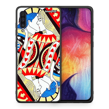 Θήκη Samsung A50/A30s Card Love από τη Smartfits με σχέδιο στο πίσω μέρος και μαύρο περίβλημα | Samsung A50/A30s Card Love case with colorful back and black bezels