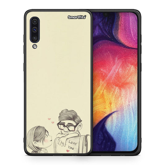 Θήκη Samsung A50/A30s Carl And Ellie από τη Smartfits με σχέδιο στο πίσω μέρος και μαύρο περίβλημα | Samsung A50/A30s Carl And Ellie case with colorful back and black bezels