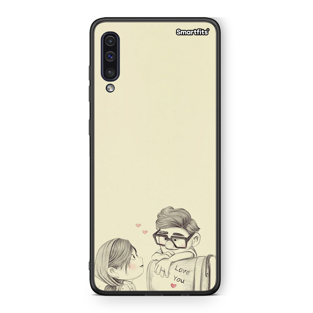 samsung a50 Carl And Ellie θήκη από τη Smartfits με σχέδιο στο πίσω μέρος και μαύρο περίβλημα | Smartphone case with colorful back and black bezels by Smartfits