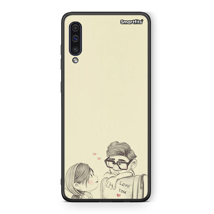 samsung a50 Carl And Ellie θήκη από τη Smartfits με σχέδιο στο πίσω μέρος και μαύρο περίβλημα | Smartphone case with colorful back and black bezels by Smartfits