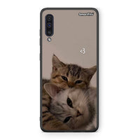 Thumbnail for samsung a50 Cats In Love Θήκη από τη Smartfits με σχέδιο στο πίσω μέρος και μαύρο περίβλημα | Smartphone case with colorful back and black bezels by Smartfits