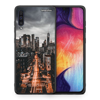 Thumbnail for Θήκη Samsung A50/A30s City Lights από τη Smartfits με σχέδιο στο πίσω μέρος και μαύρο περίβλημα | Samsung A50/A30s City Lights case with colorful back and black bezels