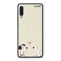 Thumbnail for samsung a50 Dalmatians Love θήκη από τη Smartfits με σχέδιο στο πίσω μέρος και μαύρο περίβλημα | Smartphone case with colorful back and black bezels by Smartfits