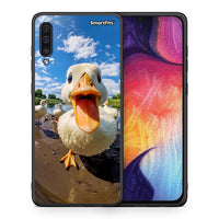 Thumbnail for Θήκη Samsung A50/A30s Duck Face από τη Smartfits με σχέδιο στο πίσω μέρος και μαύρο περίβλημα | Samsung A50/A30s Duck Face case with colorful back and black bezels