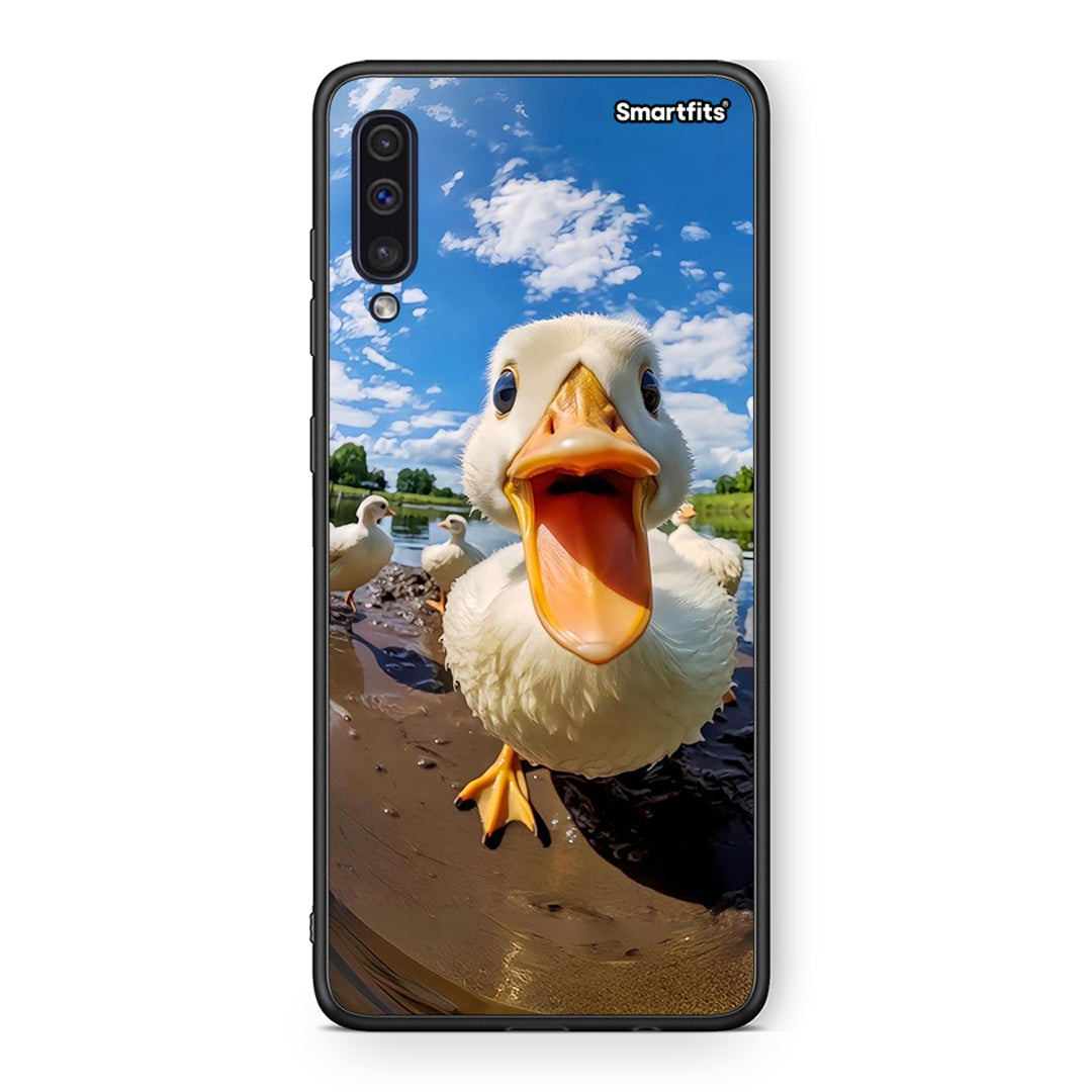 samsung a50 Duck Face θήκη από τη Smartfits με σχέδιο στο πίσω μέρος και μαύρο περίβλημα | Smartphone case with colorful back and black bezels by Smartfits