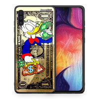 Thumbnail for Θήκη Samsung A50 / A30s Duck Money από τη Smartfits με σχέδιο στο πίσω μέρος και μαύρο περίβλημα | Samsung A50 / A30s Duck Money case with colorful back and black bezels
