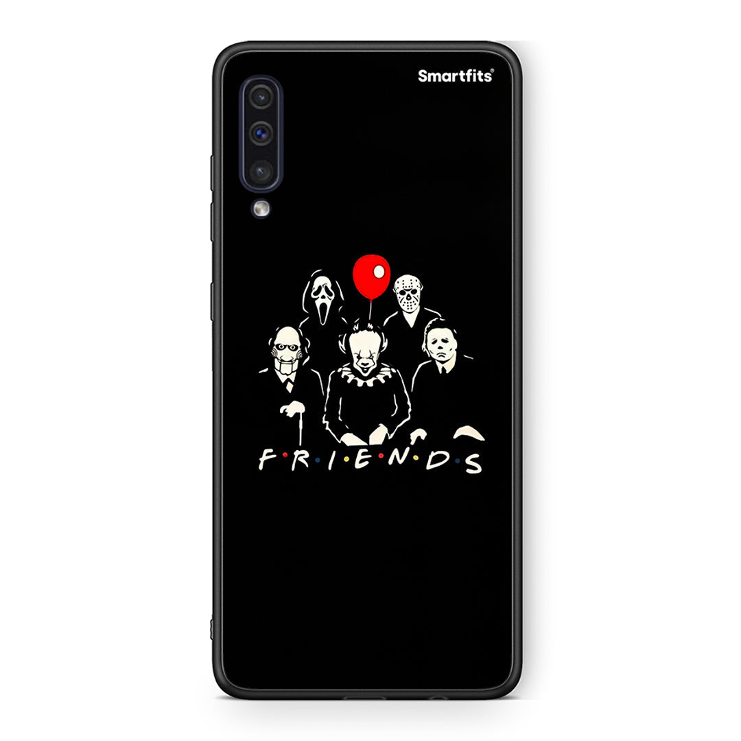 samsung a50 Halloween Friends Θήκη από τη Smartfits με σχέδιο στο πίσω μέρος και μαύρο περίβλημα | Smartphone case with colorful back and black bezels by Smartfits