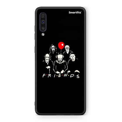 samsung a50 Halloween Friends Θήκη από τη Smartfits με σχέδιο στο πίσω μέρος και μαύρο περίβλημα | Smartphone case with colorful back and black bezels by Smartfits