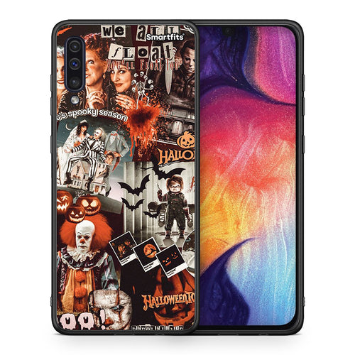 Θήκη Samsung A50 / A30s Halloween Spooky Season από τη Smartfits με σχέδιο στο πίσω μέρος και μαύρο περίβλημα | Samsung A50 / A30s Halloween Spooky Season case with colorful back and black bezels