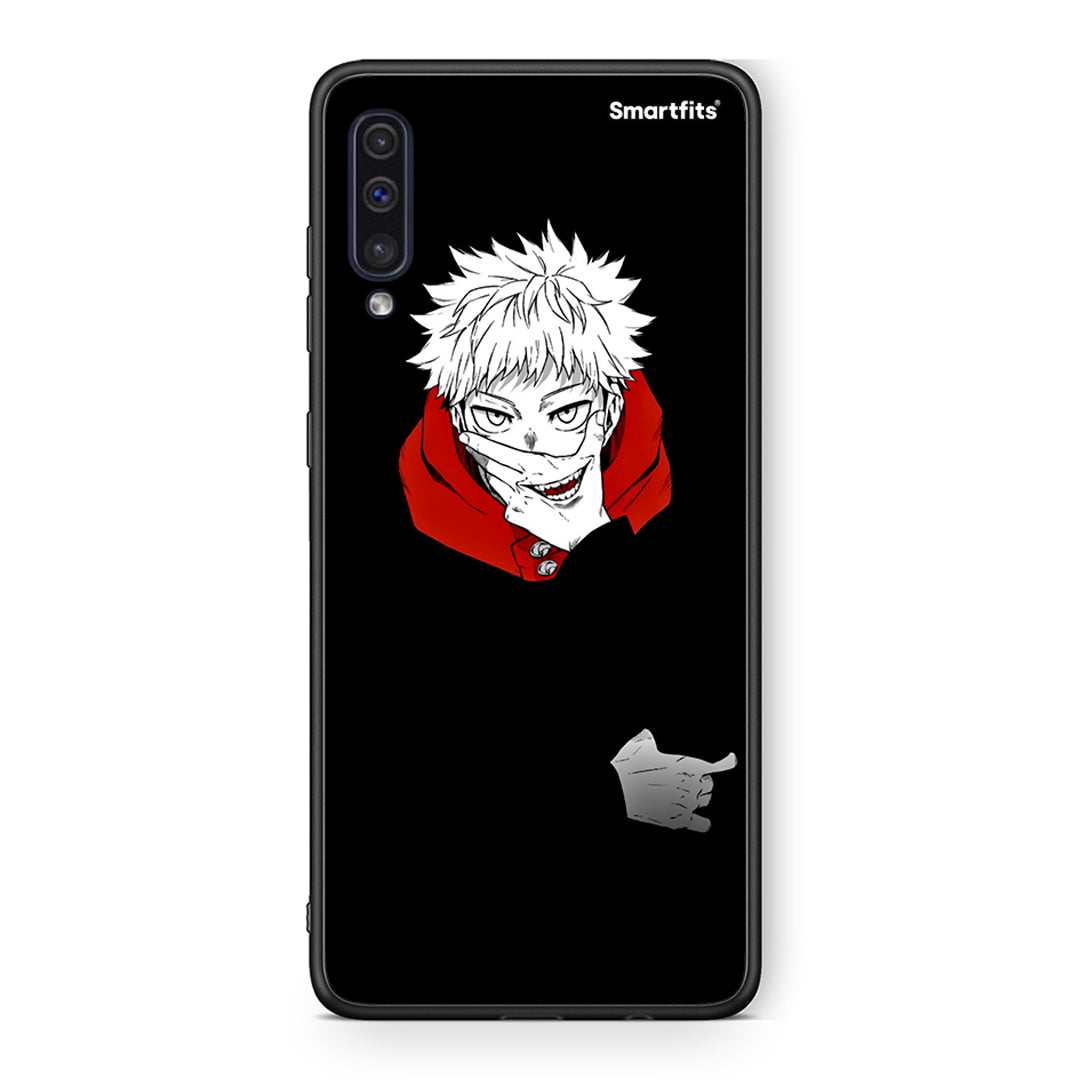 samsung a50 Itadori Anime θήκη από τη Smartfits με σχέδιο στο πίσω μέρος και μαύρο περίβλημα | Smartphone case with colorful back and black bezels by Smartfits