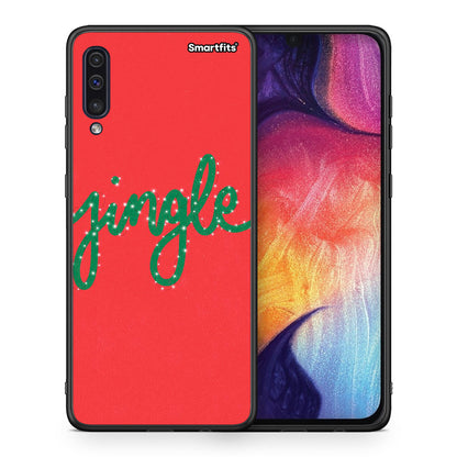 Θήκη Samsung A50/A30s Jingle Xmas από τη Smartfits με σχέδιο στο πίσω μέρος και μαύρο περίβλημα | Samsung A50/A30s Jingle Xmas case with colorful back and black bezels